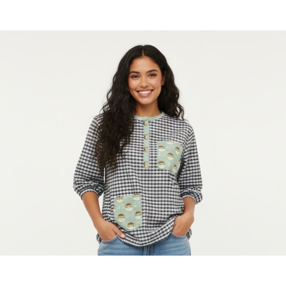Stafford Oxford‎ Shirt for Woman L Regular Fit Gingham OOAK Grogu